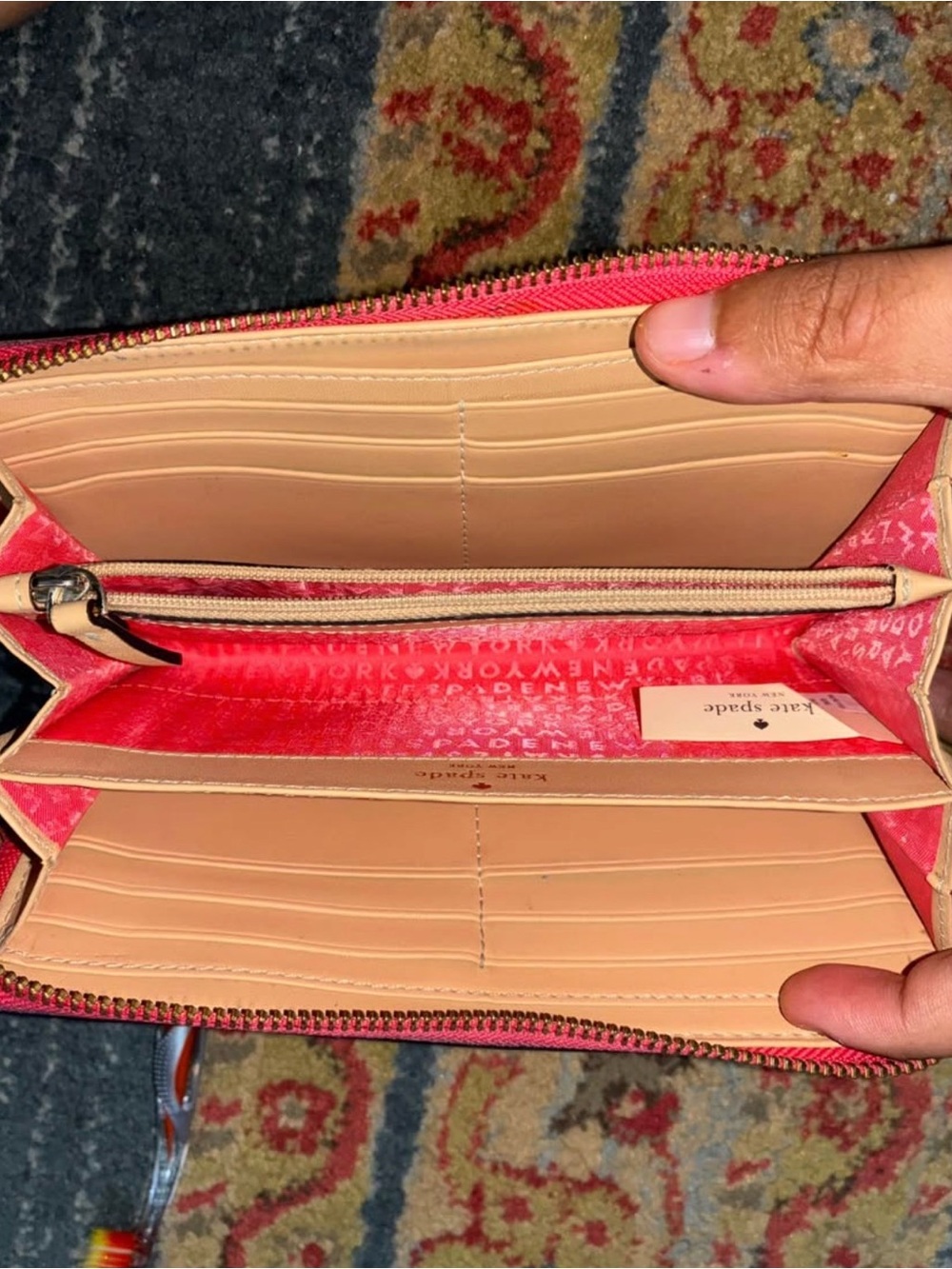 Kate spade bright pink zip-around leather wallet - Picture 7 of 7